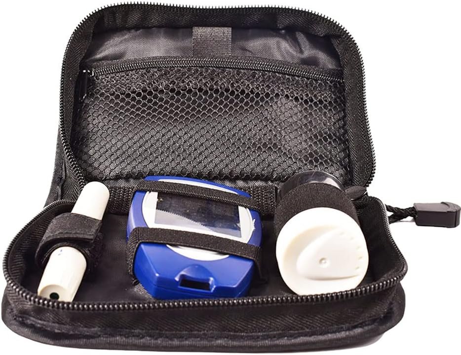 GENCAM Diabetes Supply Case, Diabetic Organizer Carrying Case Kit, Portable Diabetes Testing Kit Case, Blood Glucose Meter Storage Bag