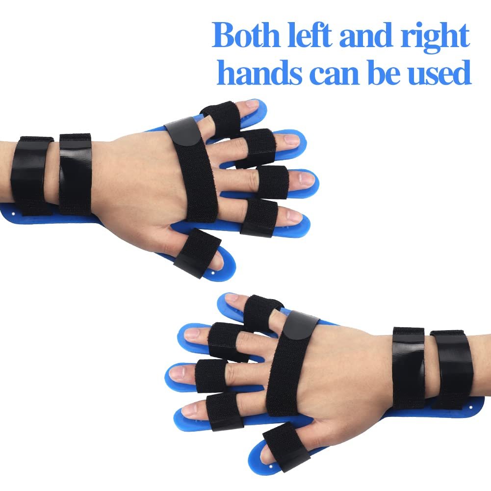 MEETCARE Hand Wrist Orthosis Separate, Breathable Finger Splint Fingerboard Flex Spasm Extension Board Splint Finger Training Stroke Device Therapy for Both Finger Fractures,Wounds,Hemiplegia