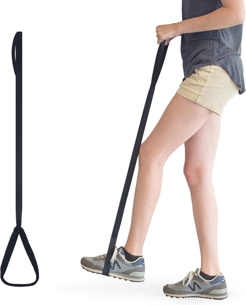 RMS 35 Inch Long Leg Lifter - Durable  Rigid Hand Strap  Foot Loop - Ideal Mobility Tool for Wheelchair, Hip  Knee Replacement Surgery