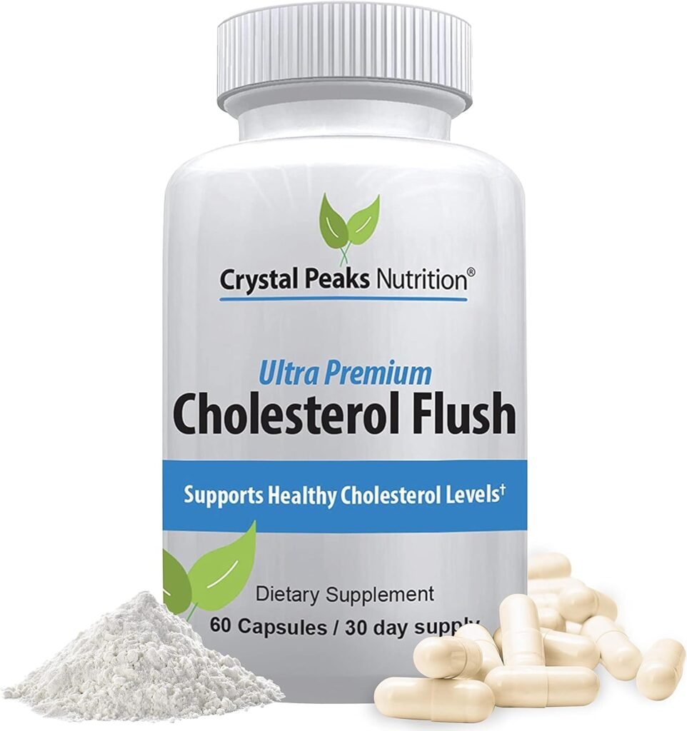 CRYSTAL PEAKS NUTRITION Cholesterol Supplement - All-Natural Ingredients to Support Normal HDL and LDL Colesterol Levels. Supports Optimal Circulation. 60 Capsules