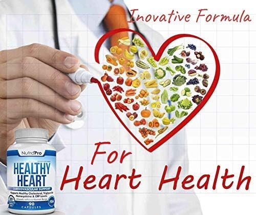 NutraPro Healthy Heart - Heart Health Supplements. Artery Cleanse  Protect. Supports Cholesterol and Triglyceride Balancing. GMP Certified